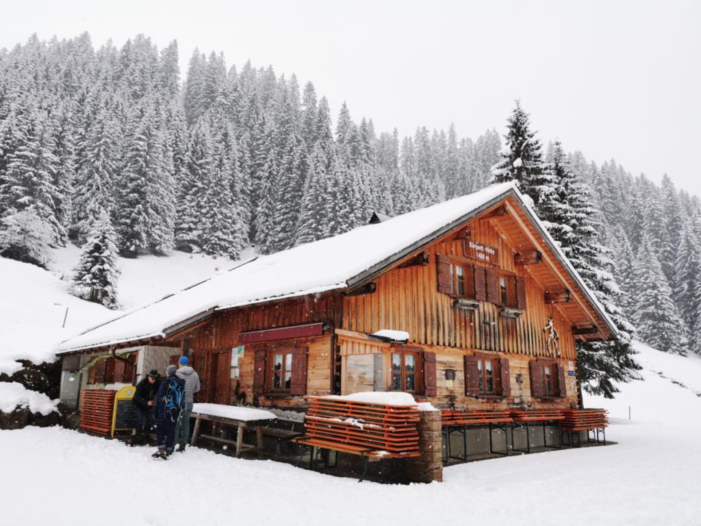 Wanderziel im Winter: Die Bärgunthütte