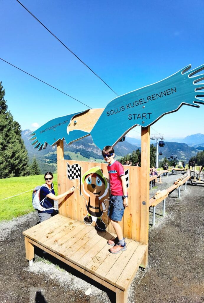 ... und los geht das Abenteuer Kugelbahn in Obersdorf am Berg